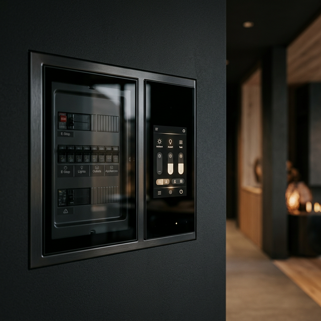 Modern smart home electrical panel and LED lighting control system